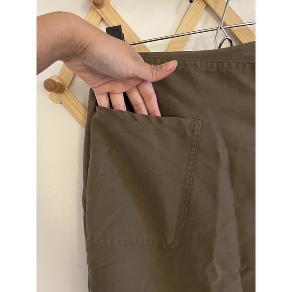 Anthropologie Skirt Women's Small Ro & De Olive Green Asymmetrical Wrap Pencil - Picture 4 of 8